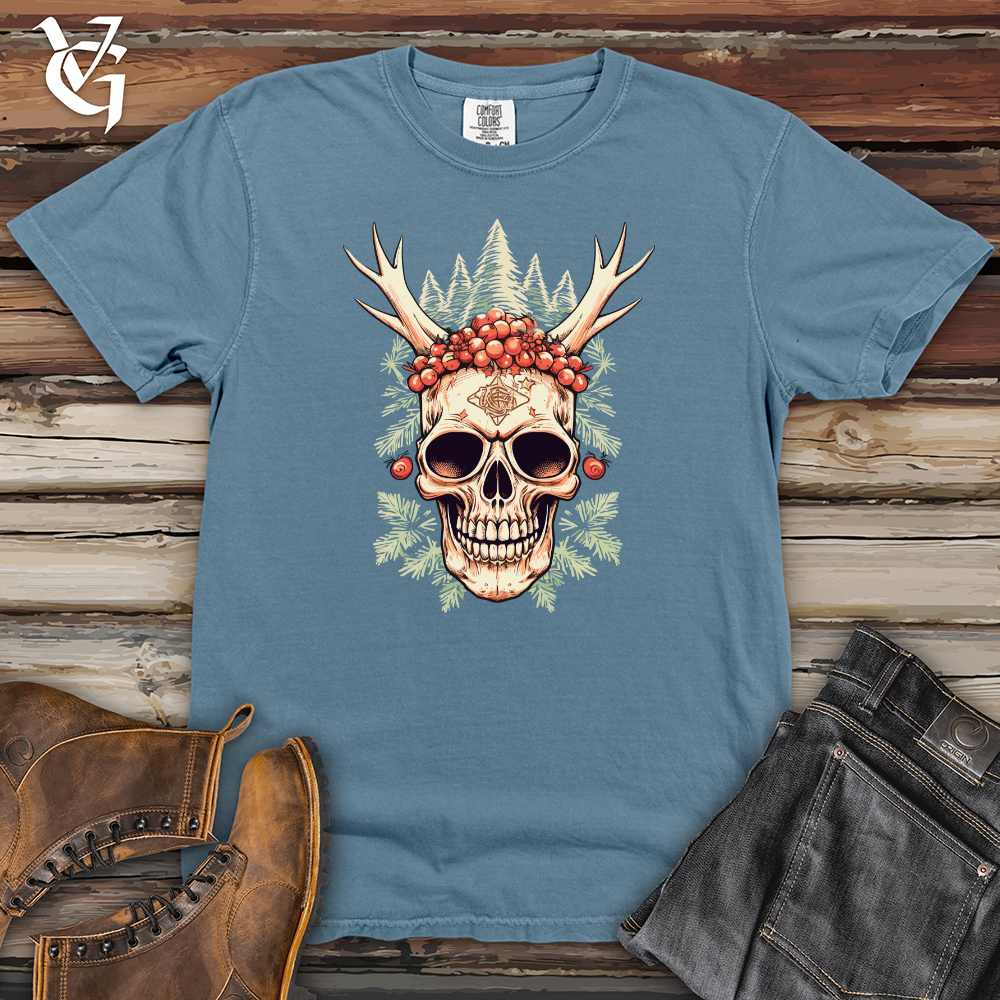 Viking Goods Cosmic Pineapple Reindeer Heavy Cotton Comfort Colors Tee Blue Jean / L