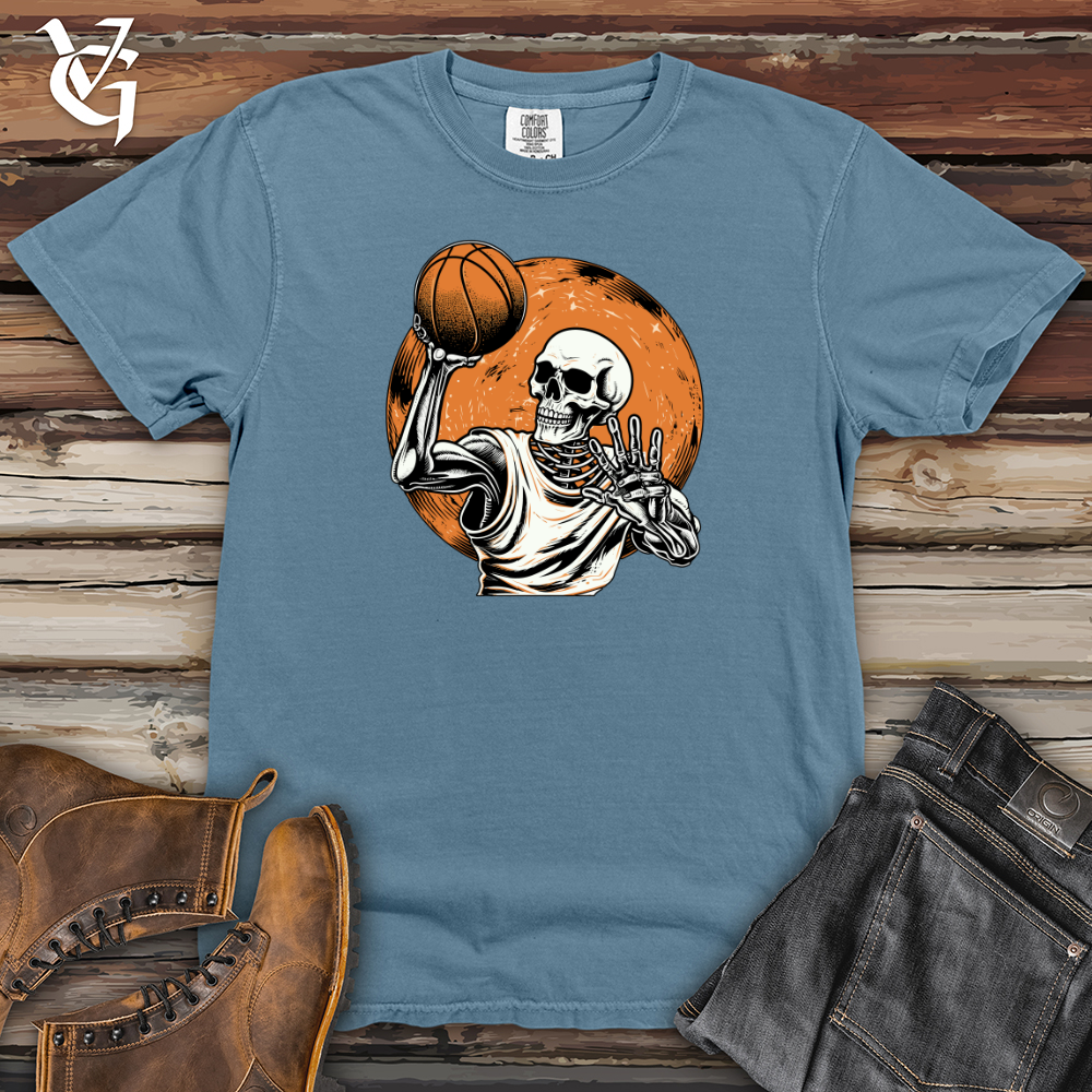 Viking Goods Cosmic Slam Dunk Skeleton Heavy Cotton Comfort Colors Tee Blue Jean / L