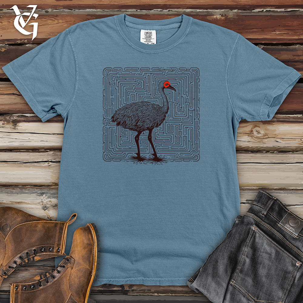 Viking Goods Crane Labyrinth Wanderer Heavy Cotton Comfort Colors Tee Blue Jean / L