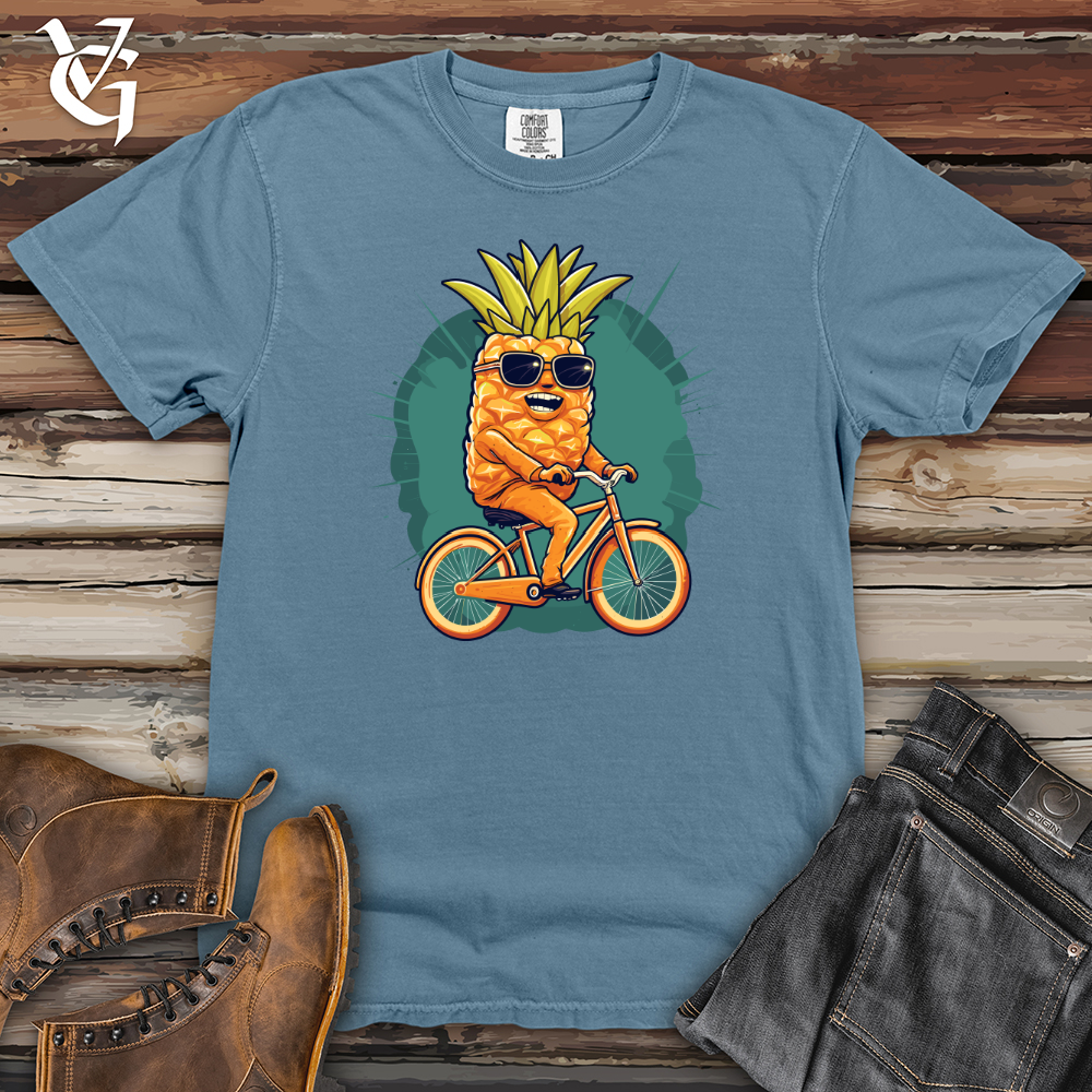 Viking Goods Cycling Pineapple Heavy Cotton Comfort Colors Tee Blue Jean / L