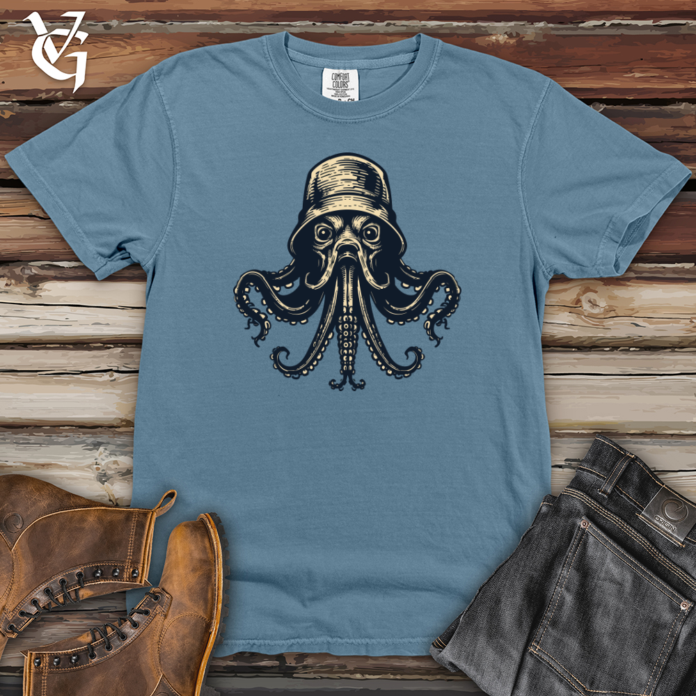 Viking Goods Dark Octopus Heavy Cotton Comfort Colors Tee Blue Jean / L