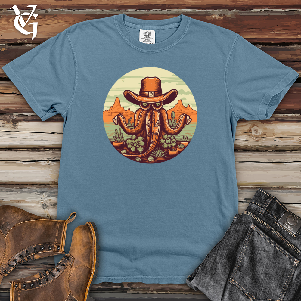 Viking Goods Desert Cowboy Octopus Heavy Cotton Comfort Colors Tee Blue Jean / L
