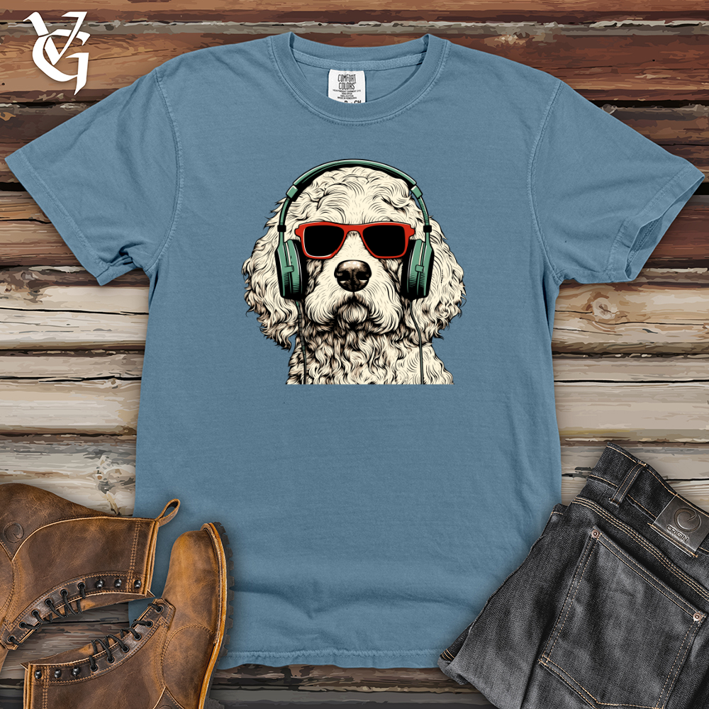 Viking Goods Doodle Dog Soundwave Vibes Heavy Cotton Comfort Colors Tee Blue Jean / L