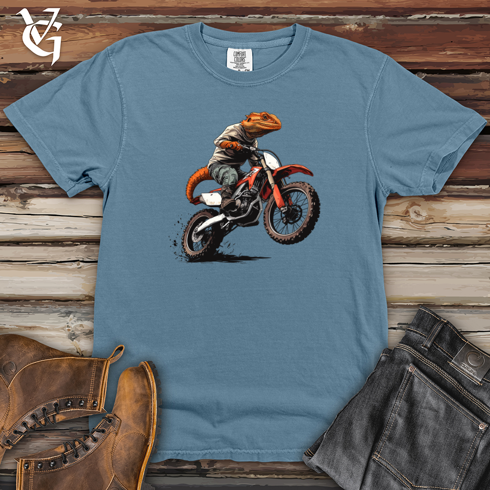 Viking Goods Dragon Biker 02 Heavy Cotton Comfort Colors Tee Blue Jean / L