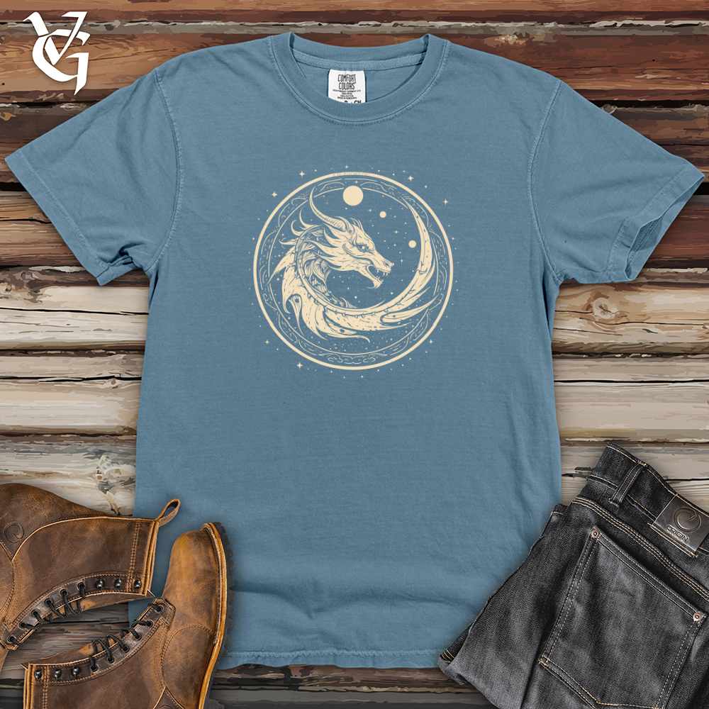 Viking Goods Dragon Celestial Cycle Heavy Cotton Comfort Colors Tee Blue Jean / L