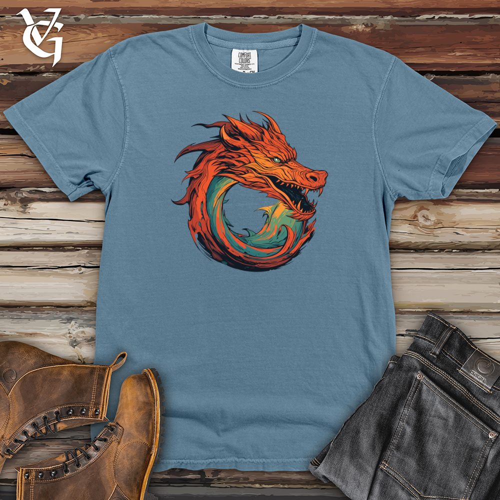 Viking Goods Dragon Whirlwind Fury Heavy Cotton Comfort Colors Tee Blue Jean / L