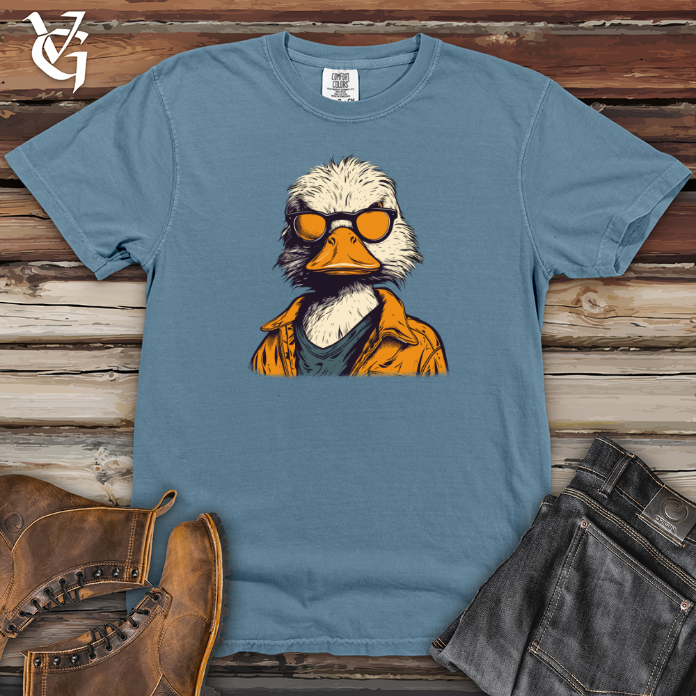 Viking Goods Duck Poised Quack Heavy Cotton Comfort Colors Tee Blue Jean / L