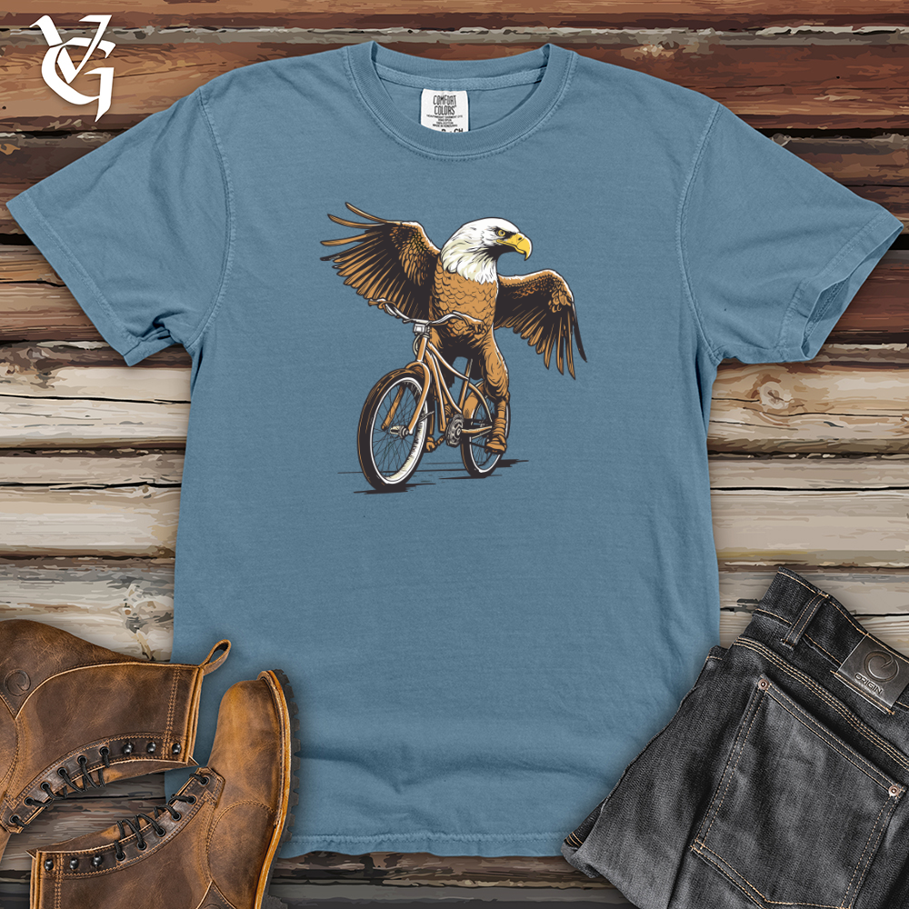 Viking Goods Eagle Sky Sprint Cycle Journey Heavy Cotton Comfort Colors Tee Blue Jean / L
