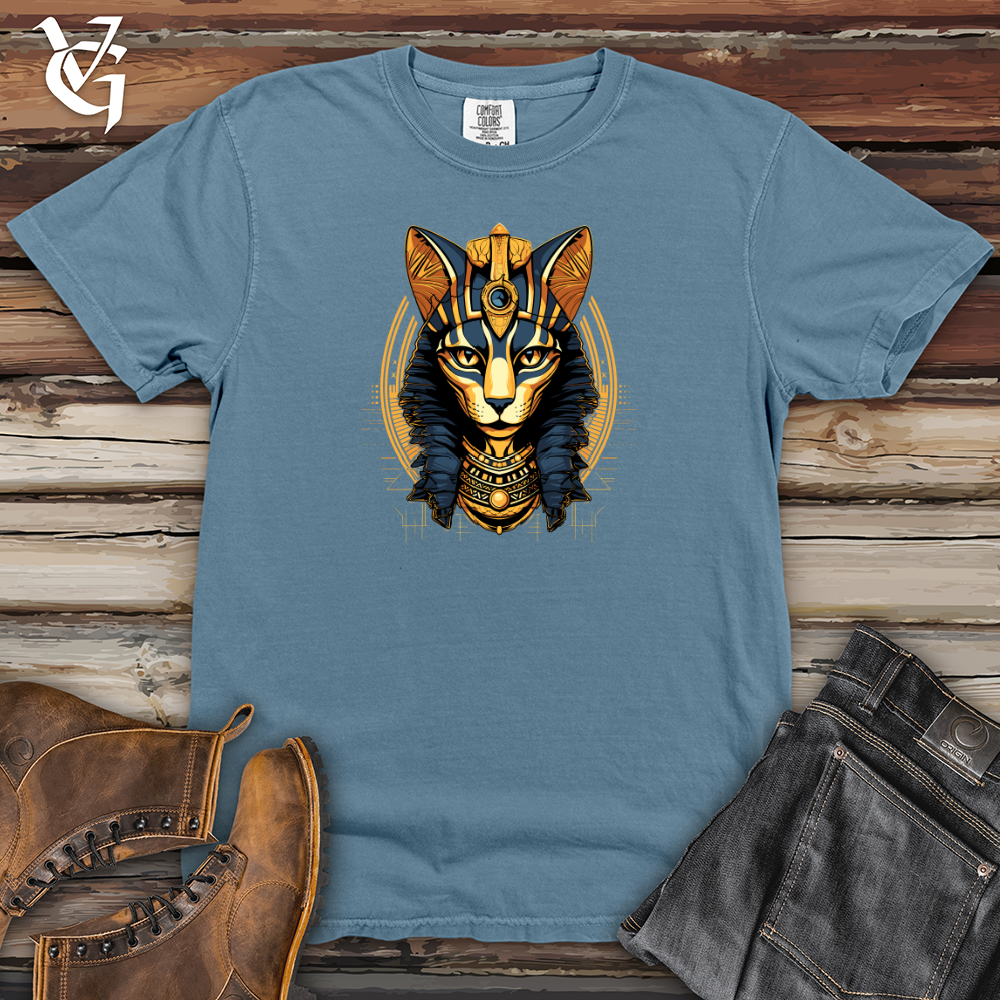 Viking Goods Egyptian Cat Divine Gaze Heavy Cotton Comfort Colors Tee Blue Jean / L