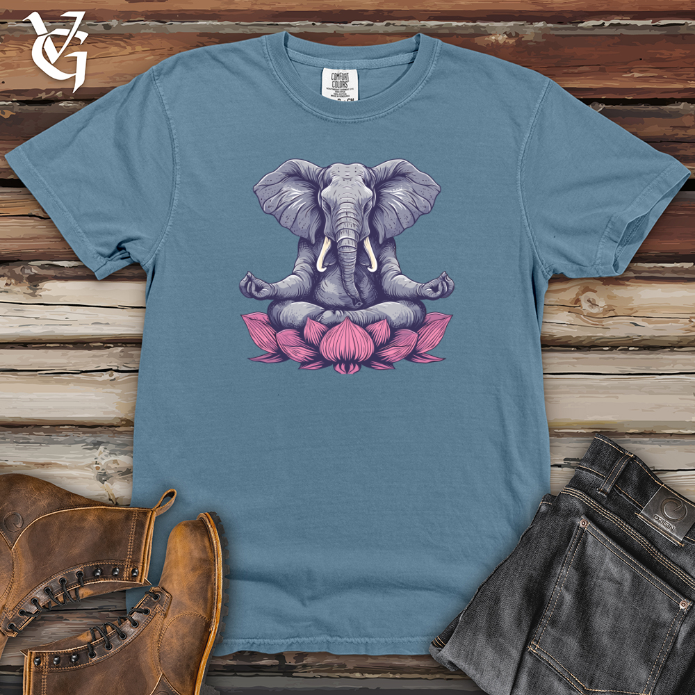 Viking Goods Elephant Lotus Harmony Heavy Cotton Comfort Colors Tee Blue Jean / L