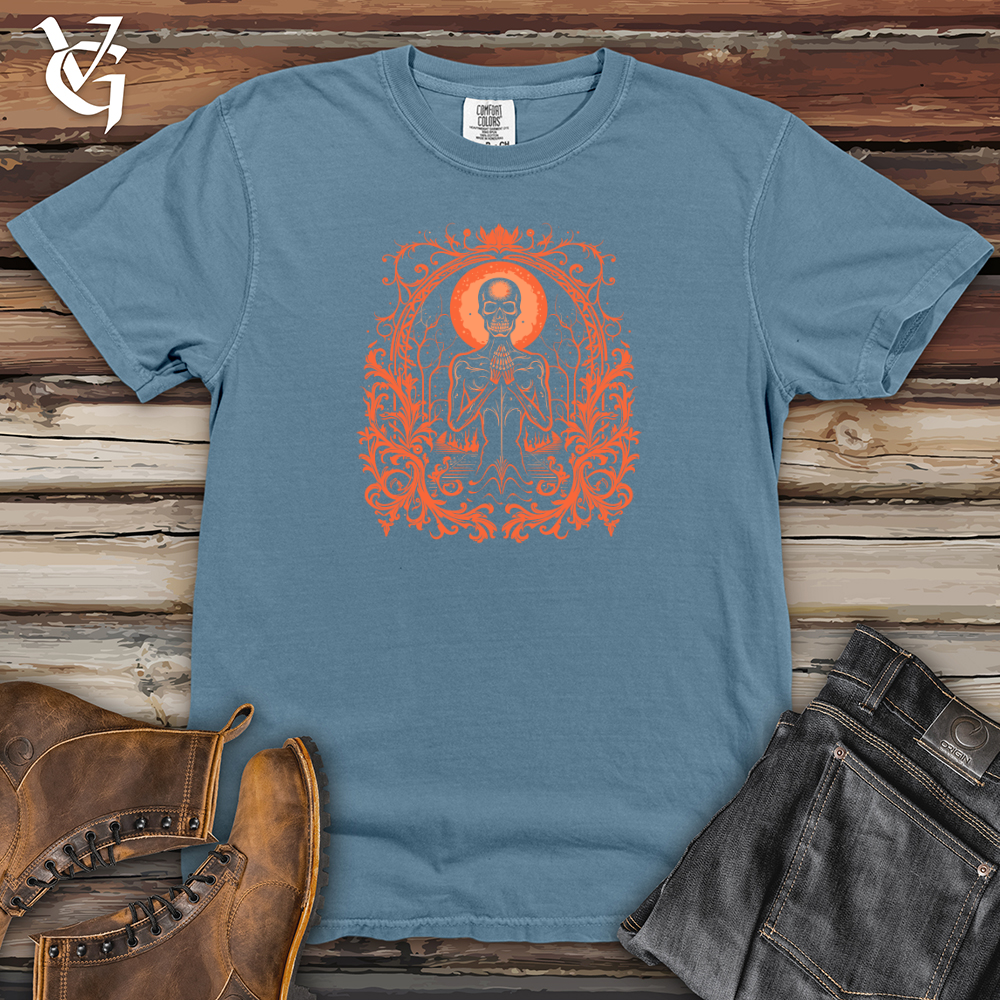 Viking Goods Enigmatic Peach Sorcerer Heavy Cotton Comfort Colors Tee Blue Jean / L