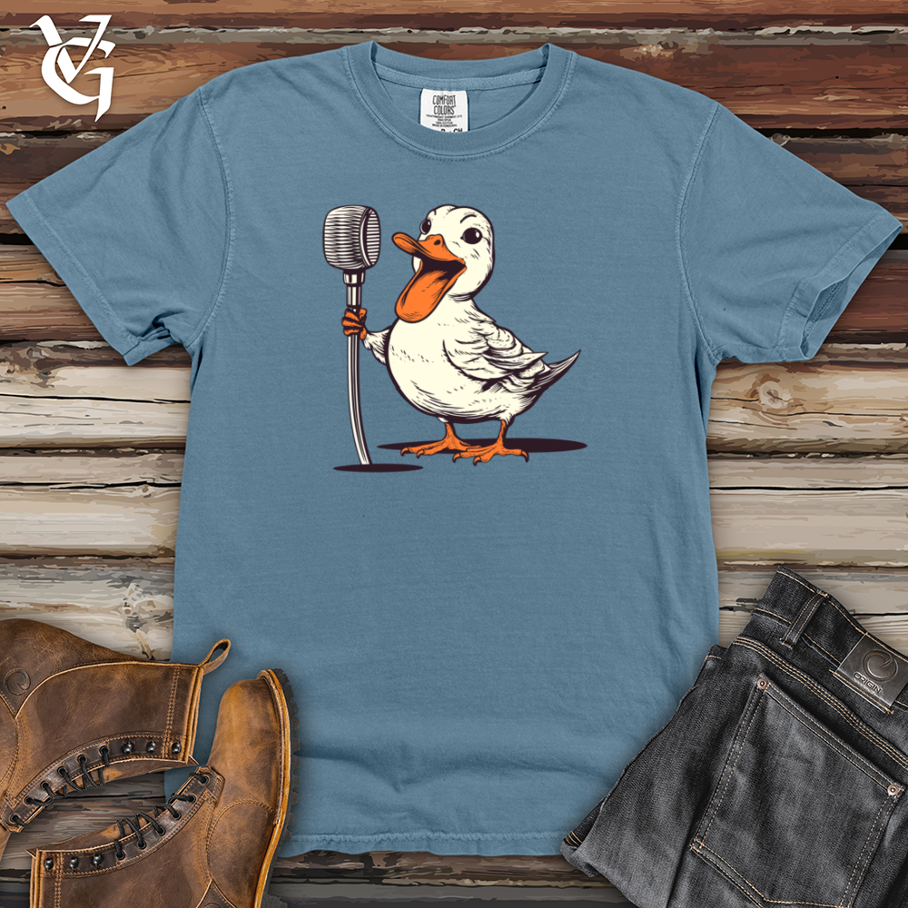 Viking Goods Feathered Quacktastic Comedy Heavy Cotton Comfort Colors Tee Blue Jean / L