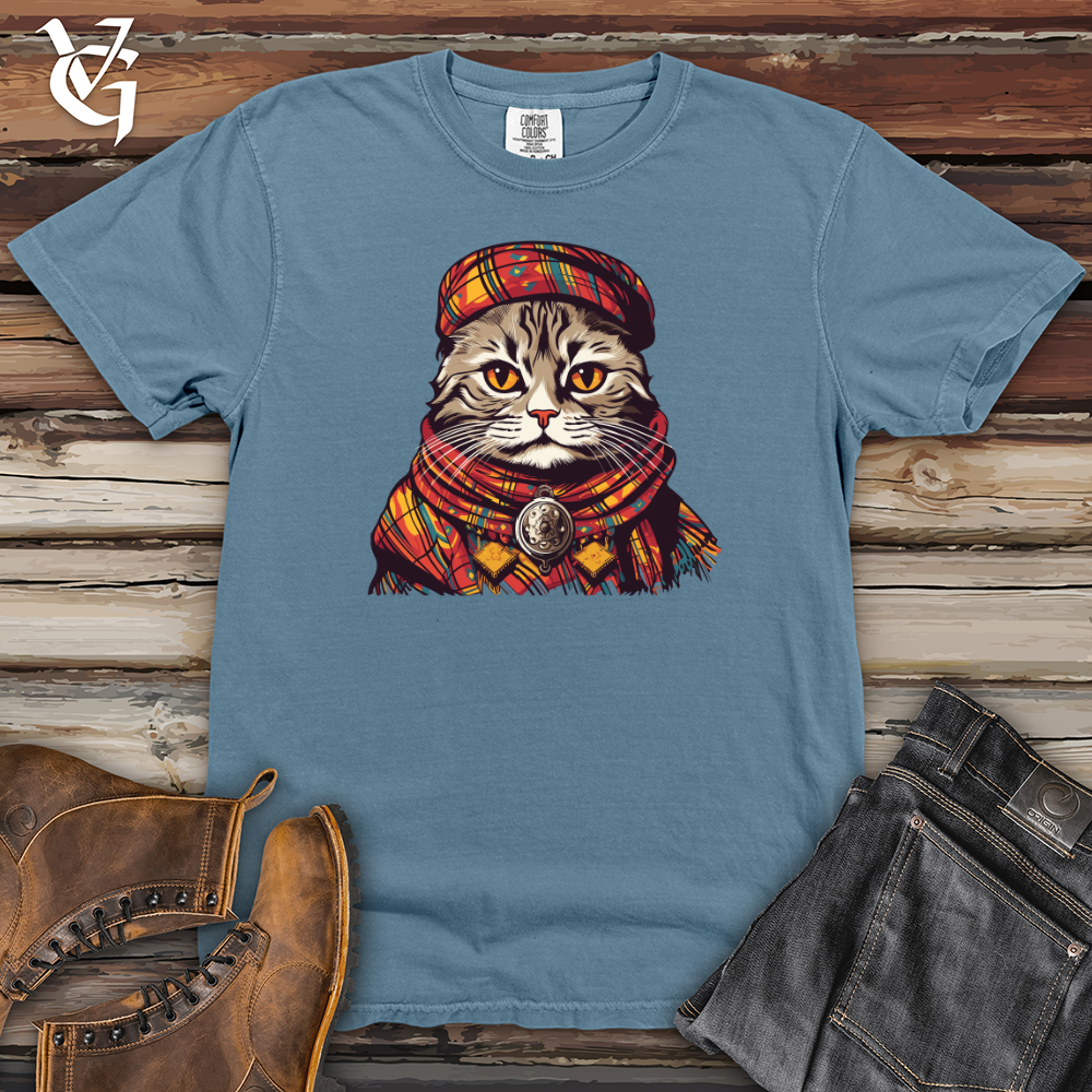 Viking Goods Feline Highland Wanderer Heavy Cotton Comfort Colors Tee Blue Jean / L
