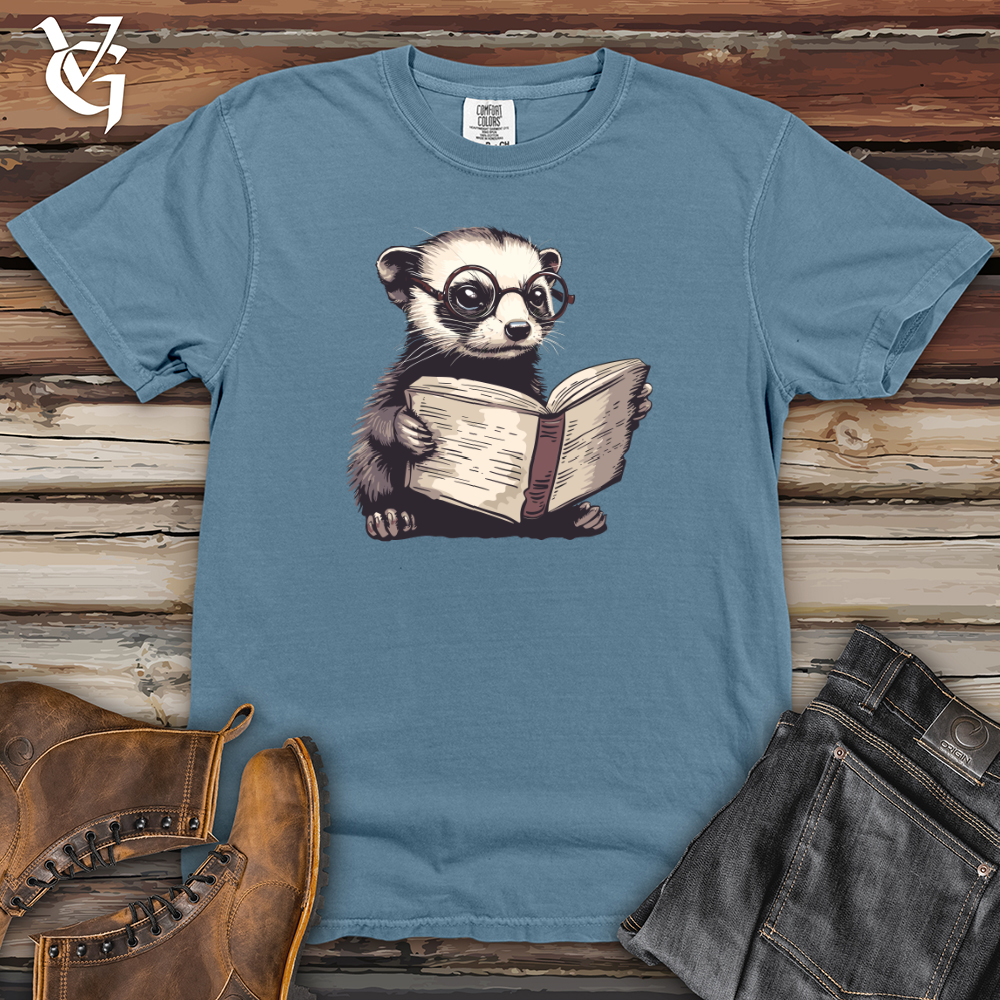 Viking Goods Ferret Reader Heavy Cotton Comfort Colors Tee Blue Jean / L