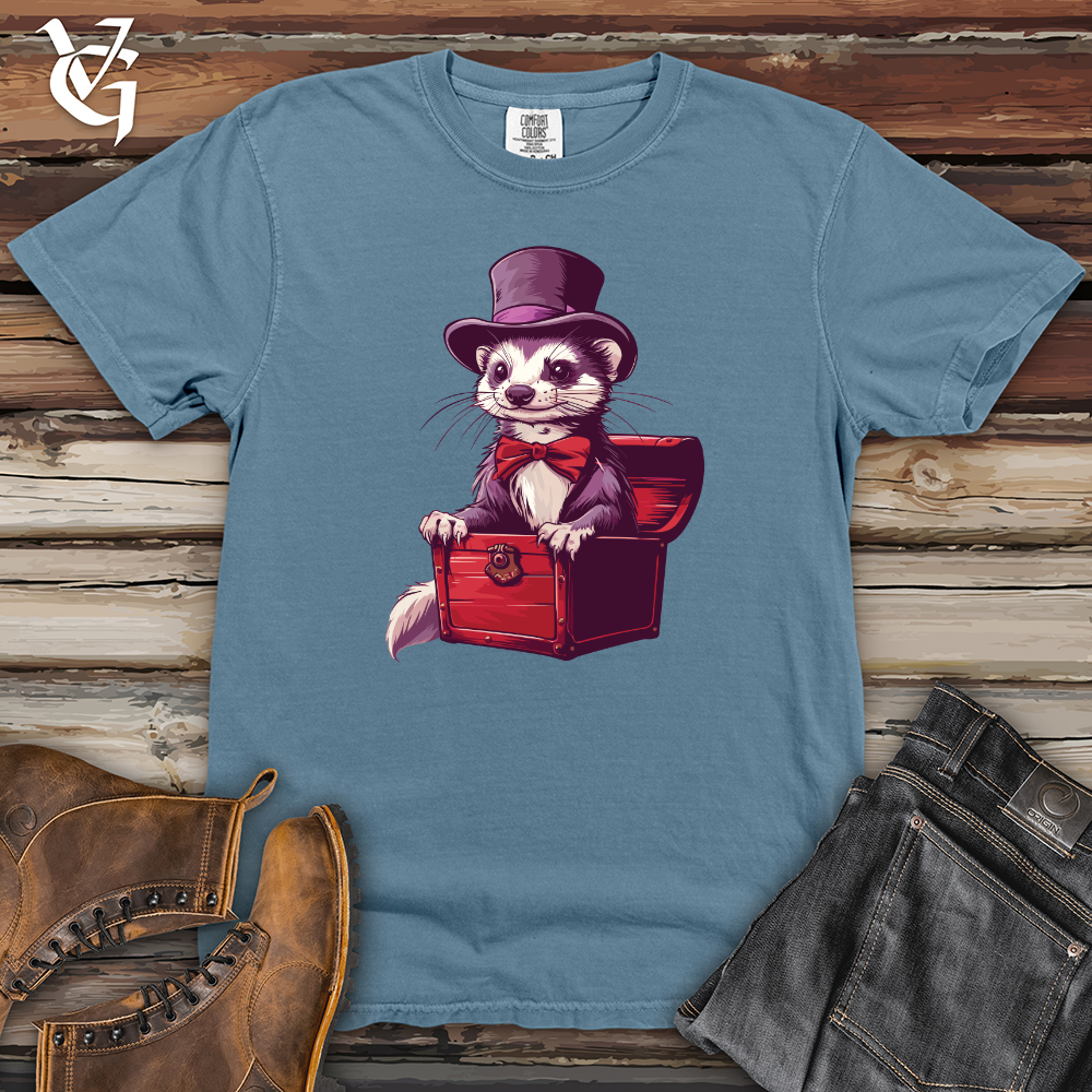 Viking Goods Ferret Traveler's Attire Heavy Cotton Comfort Colors Tee Blue Jean / L