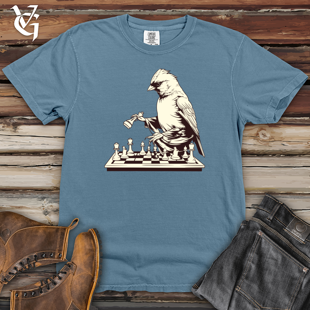 Viking Goods Finch Feathered Chess Heavy Cotton Comfort Colors Tee Blue Jean / L