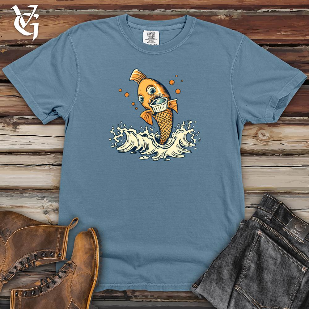 Viking Goods Fizzing Fin Delight Heavy Cotton Comfort Colors Tee Blue Jean / L