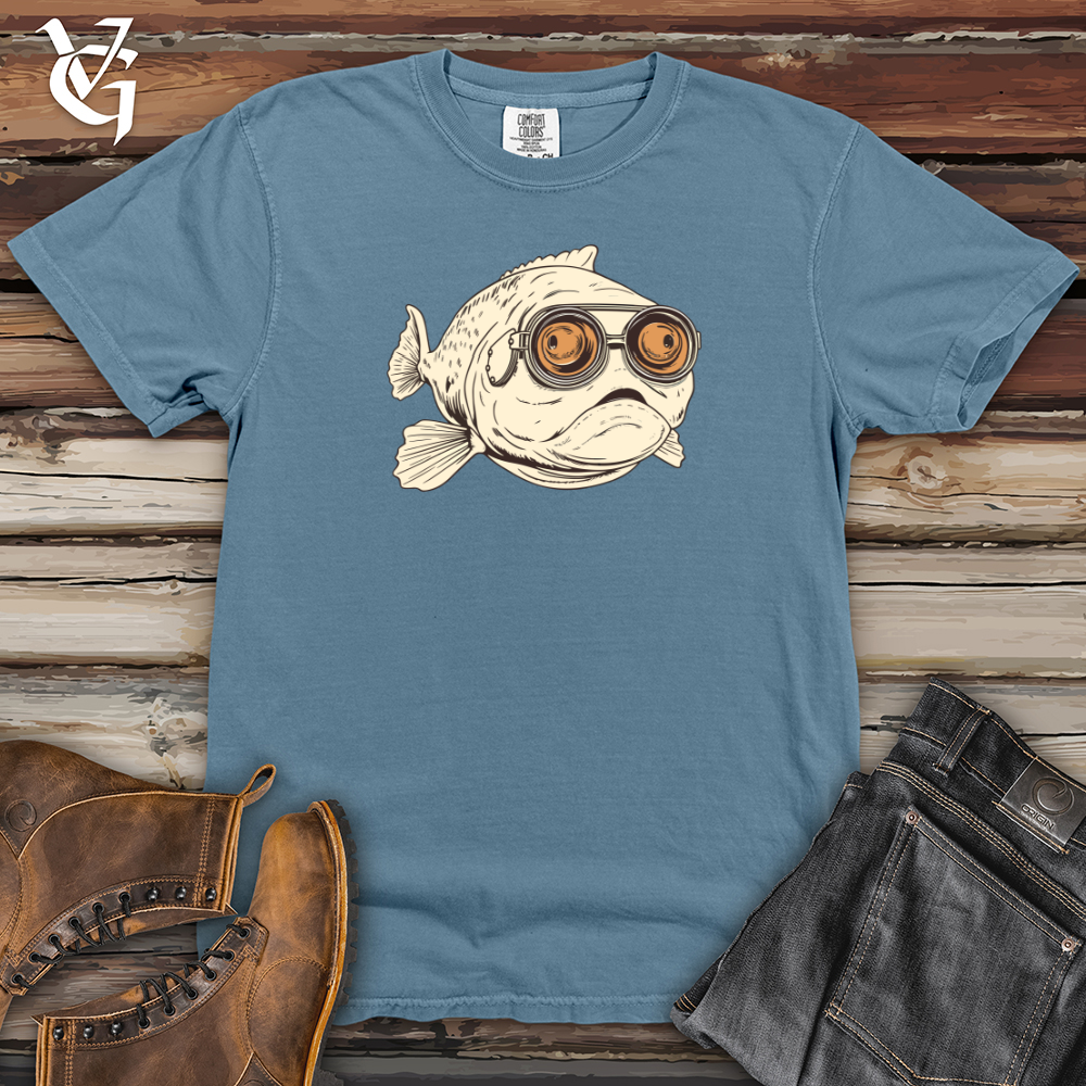 Viking Goods Flighty Blobfish Aviator Heavy Cotton Comfort Colors Tee Black / L