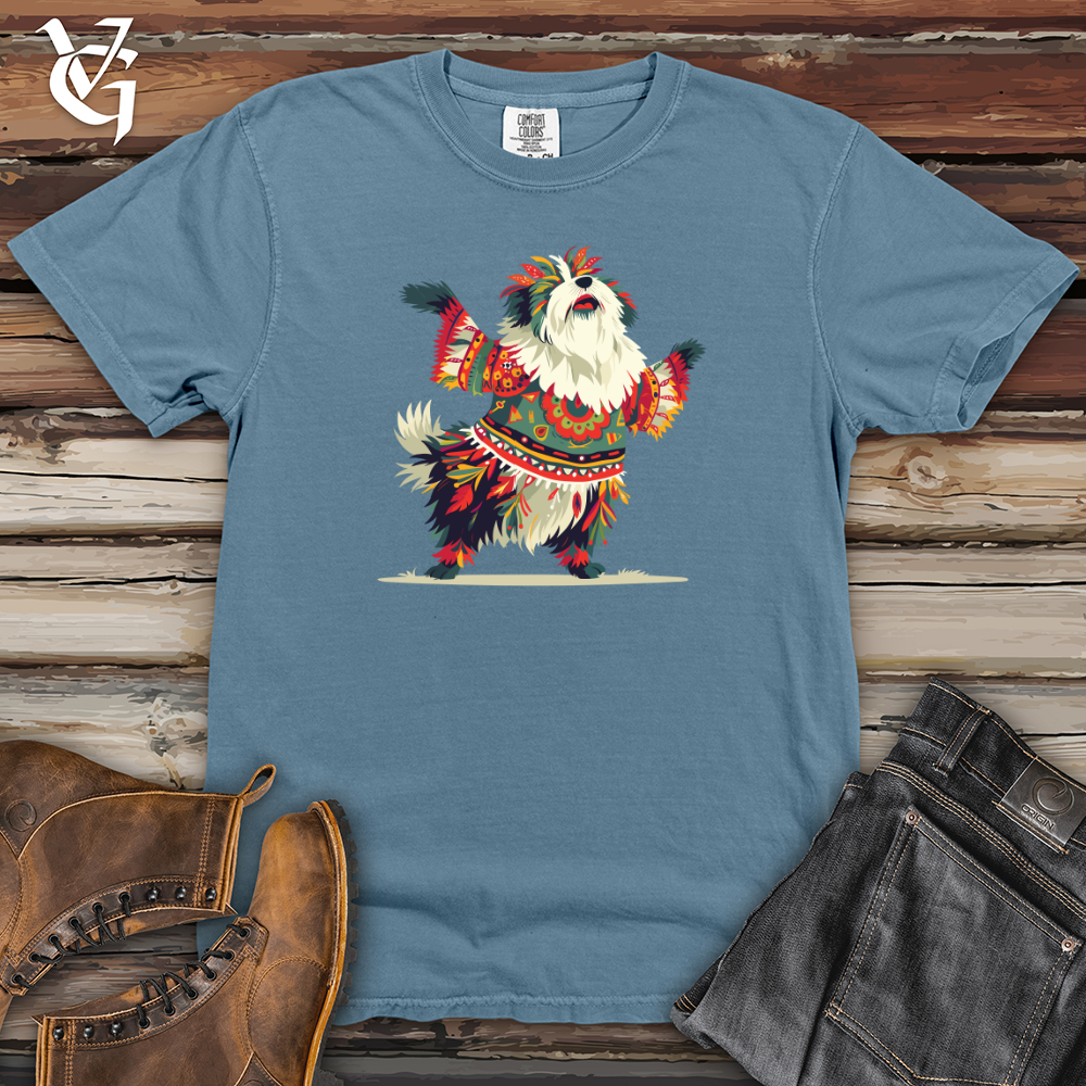 Viking Goods Folk Dance Dog Heavy Cotton Comfort Colors Tee Blue Jean / L