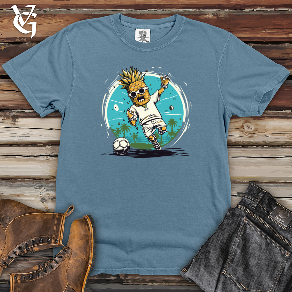 Viking Goods Galactic Soccer Pineapple Heavy Cotton Comfort Colors Tee Blue Jean / L