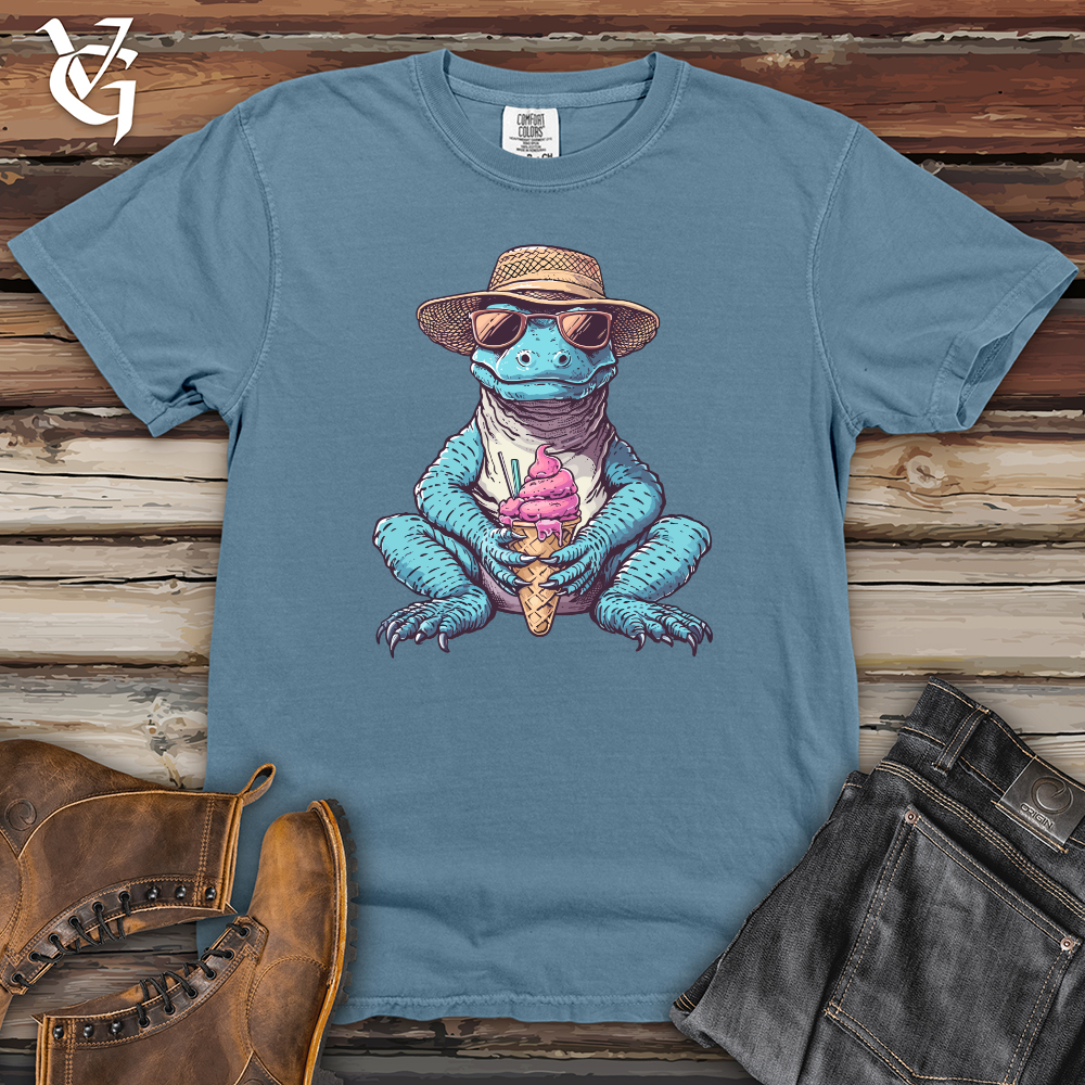 Viking Goods Gecko Summer Treat Heavy Cotton Comfort Colors Tee Blue Jean / L