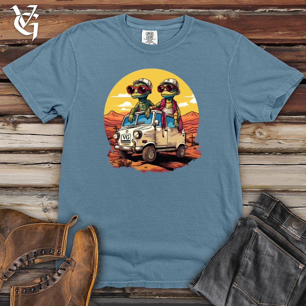 Viking Goods Geckos Roadtrip Adventure Heavy Cotton Comfort Colors Tee Blue Jean / L