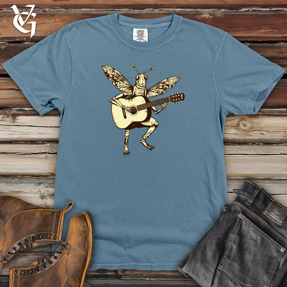 Viking Goods Grasshopper Melody Meadow Strings Heavy Cotton Comfort Colors Tee Blue Jean / L