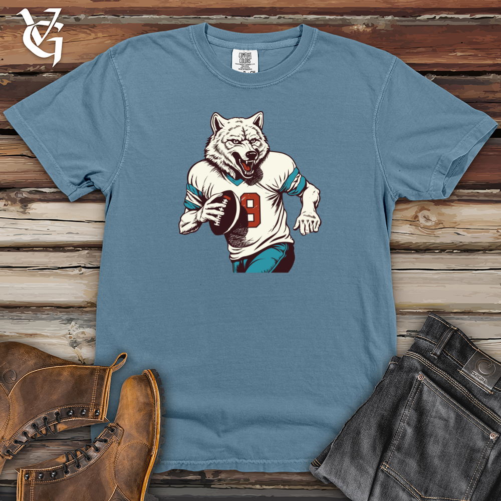 Viking Goods Gridiron Wolf Heavy Cotton Comfort Colors Tee Blue Jean / L