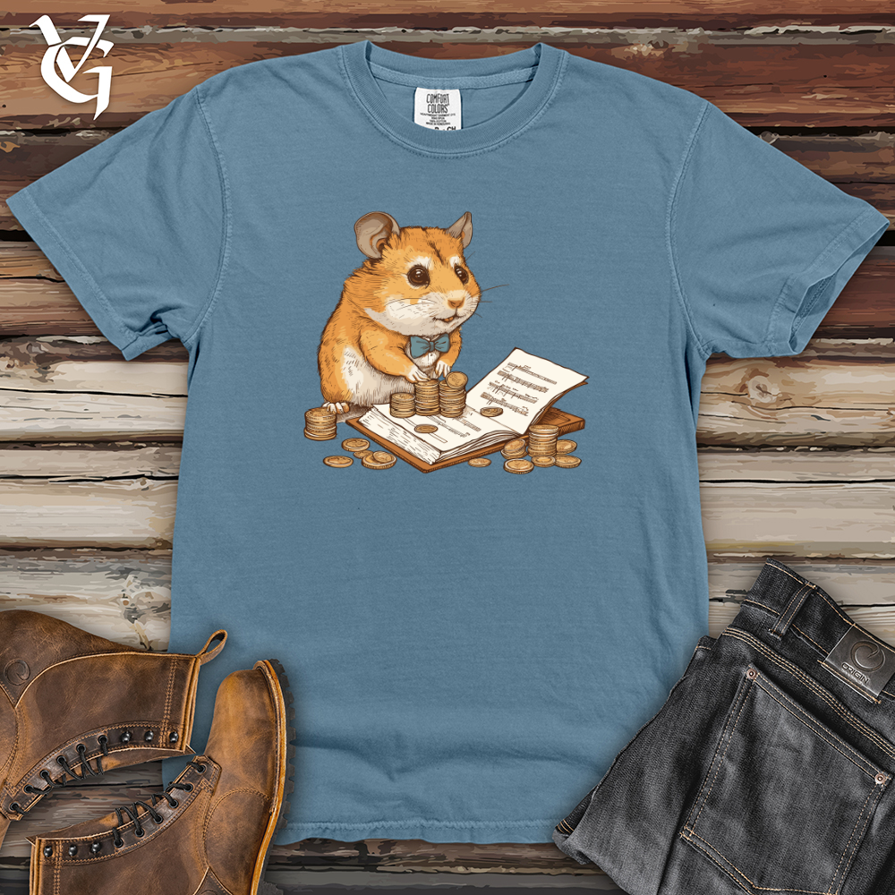 Viking Goods Hamster Finance Manager Heavy Cotton Comfort Colors Tee Blue Jean / L