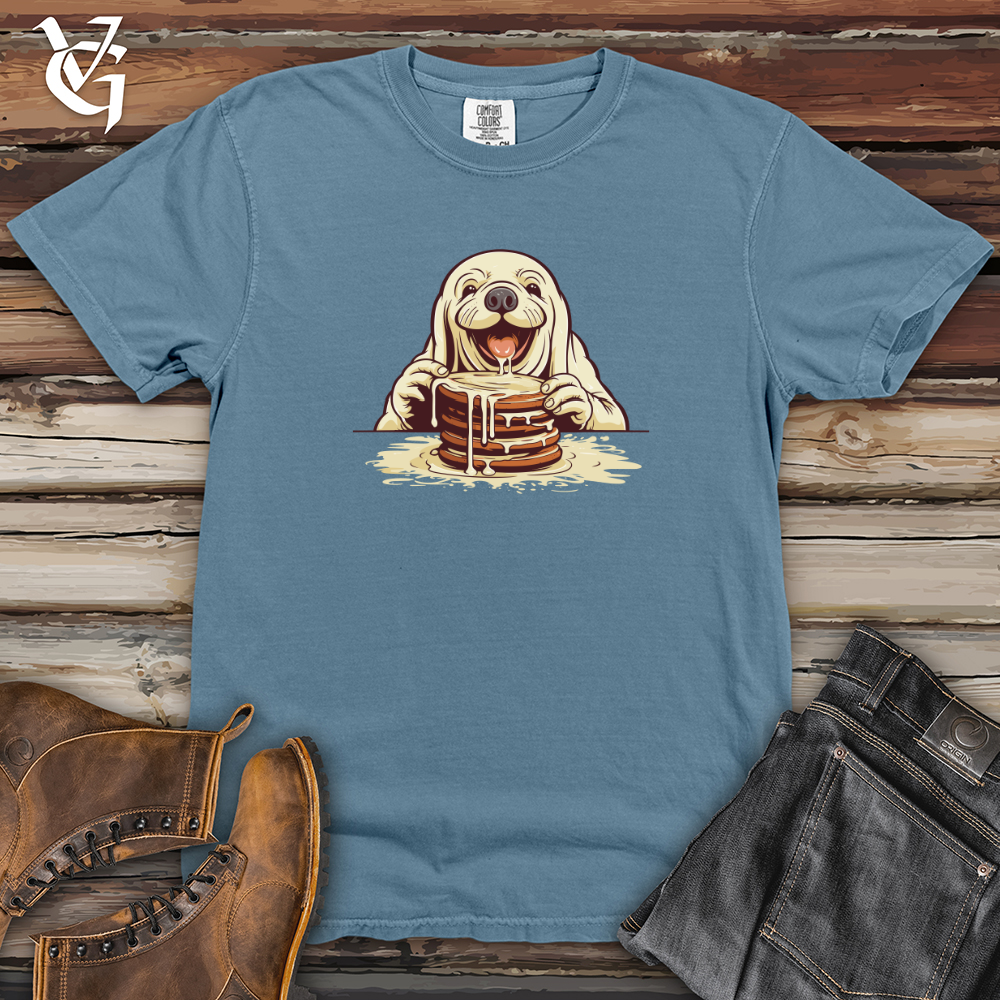 Viking Goods Happy Pancake Walrus Heavy Cotton Comfort Colors Tee Blue Jean / L