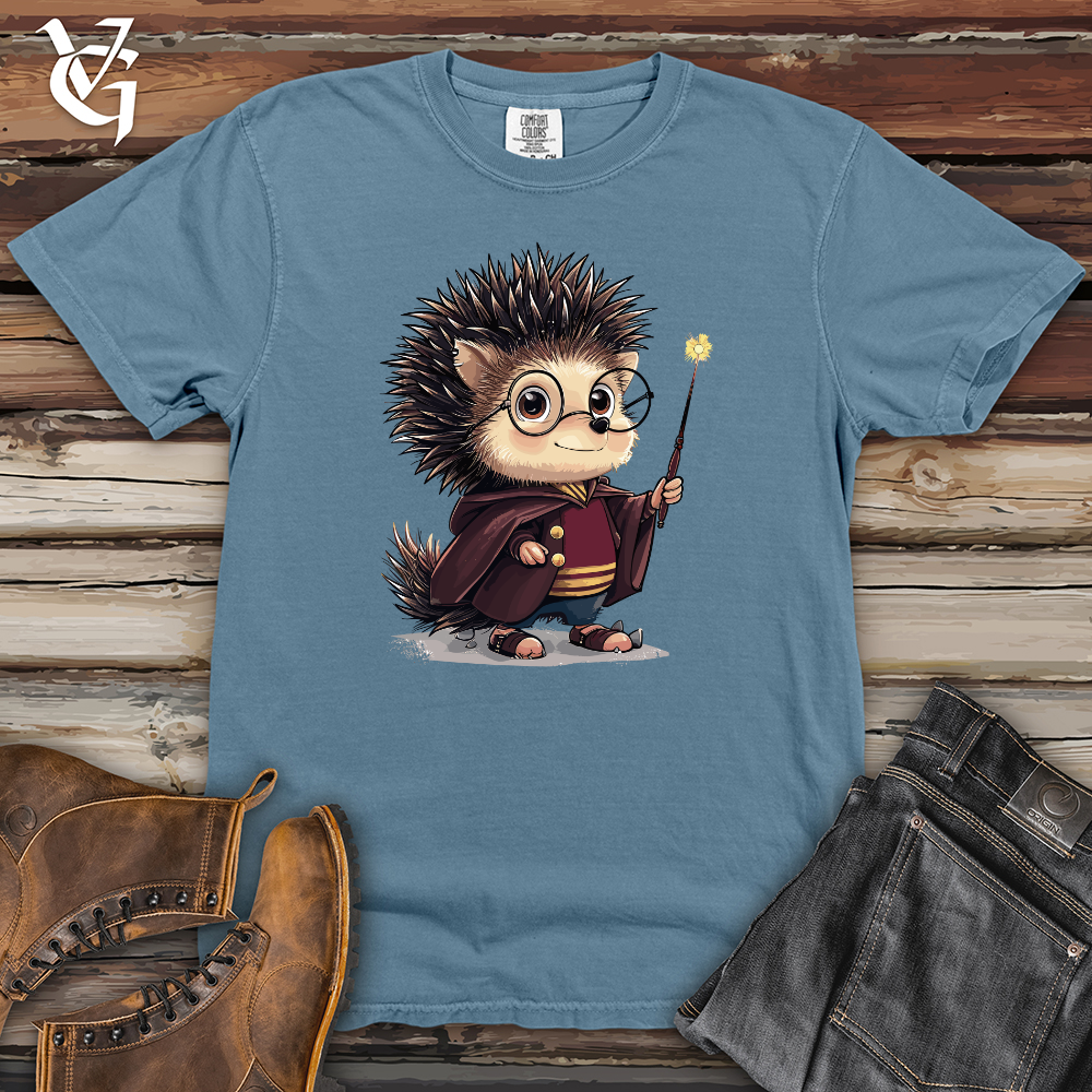Viking Goods Hedgehog Wizard Charm Heavy Cotton Comfort Colors Tee Blue Jean / L