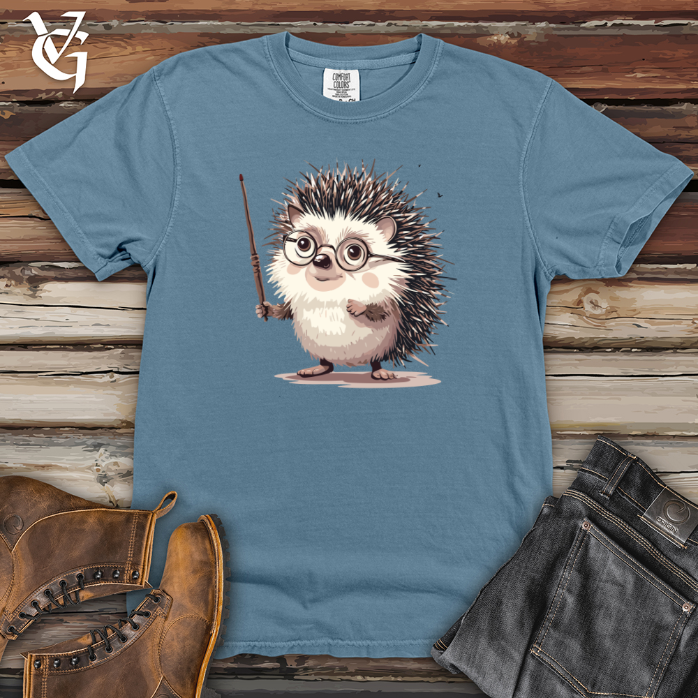 Viking Goods Hedgehog Wizard Whimsy Heavy Cotton Comfort Colors Tee Blue Jean / L