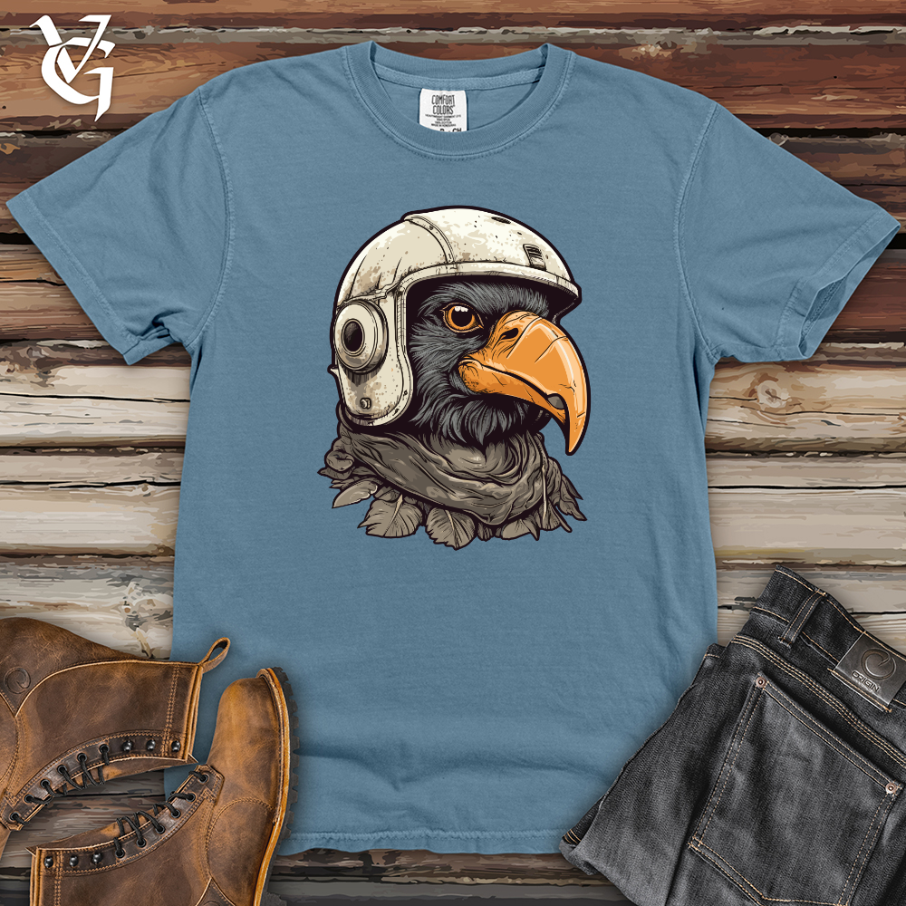 Viking Goods Helmeted Raven Army Vigilance Heavy Cotton Comfort Colors Tee Blue Jean / L