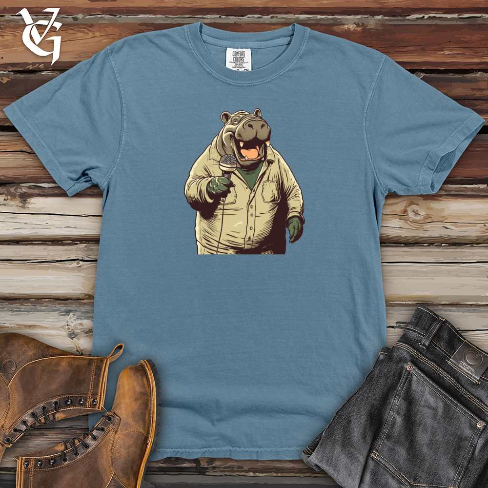 Viking Goods Hippospectacular Comedy Heavy Cotton Comfort Colors Tee Blue Jean / L