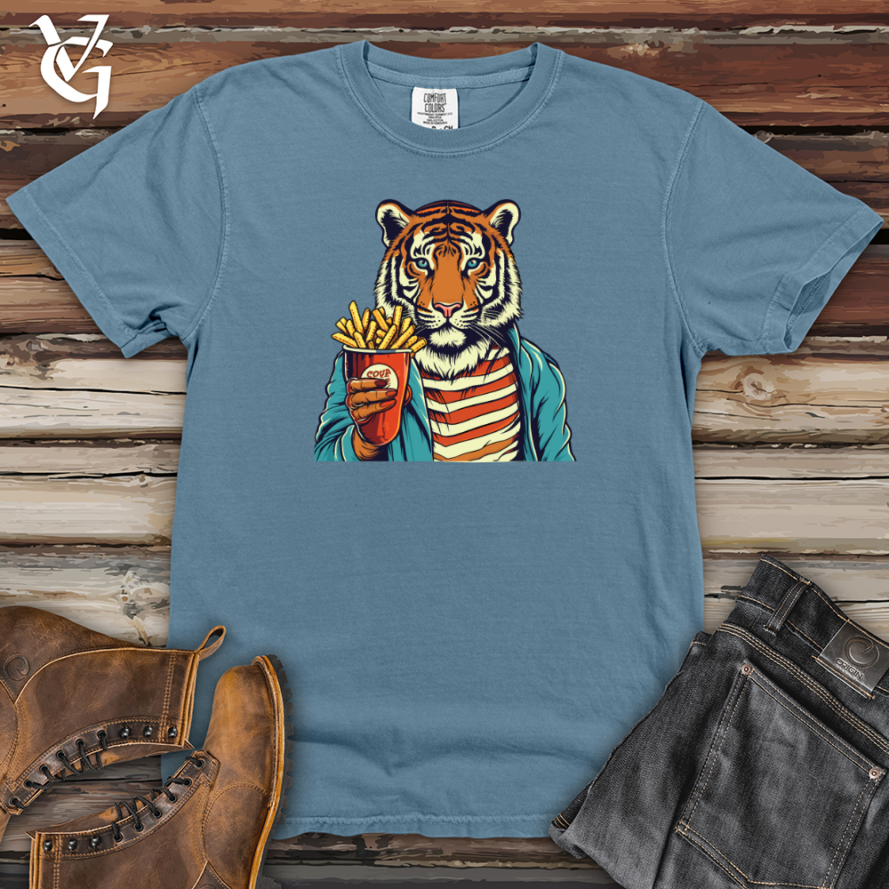 Viking Goods Hungry Stripes Heavy Cotton Comfort Colors Tee Blue Jean / L