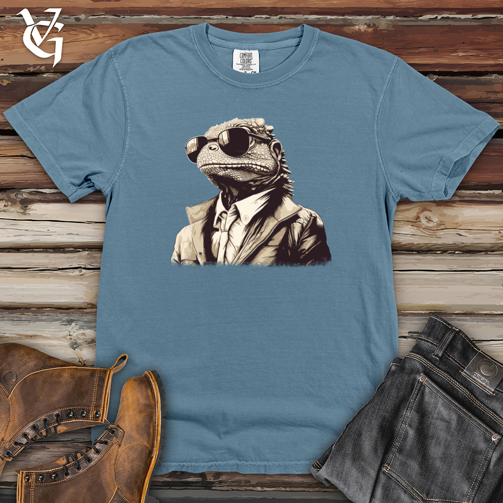 Viking Goods Iguana Rebel Attire Heavy Cotton Comfort Colors Tee Blue Jean / L