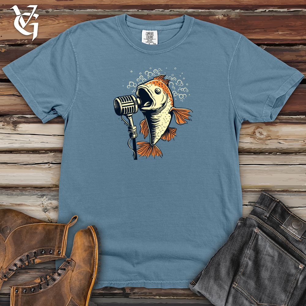 Viking Goods Karaoke Fish Fest  Heavy Cotton Comfort Colors Tee Blue Jean / L