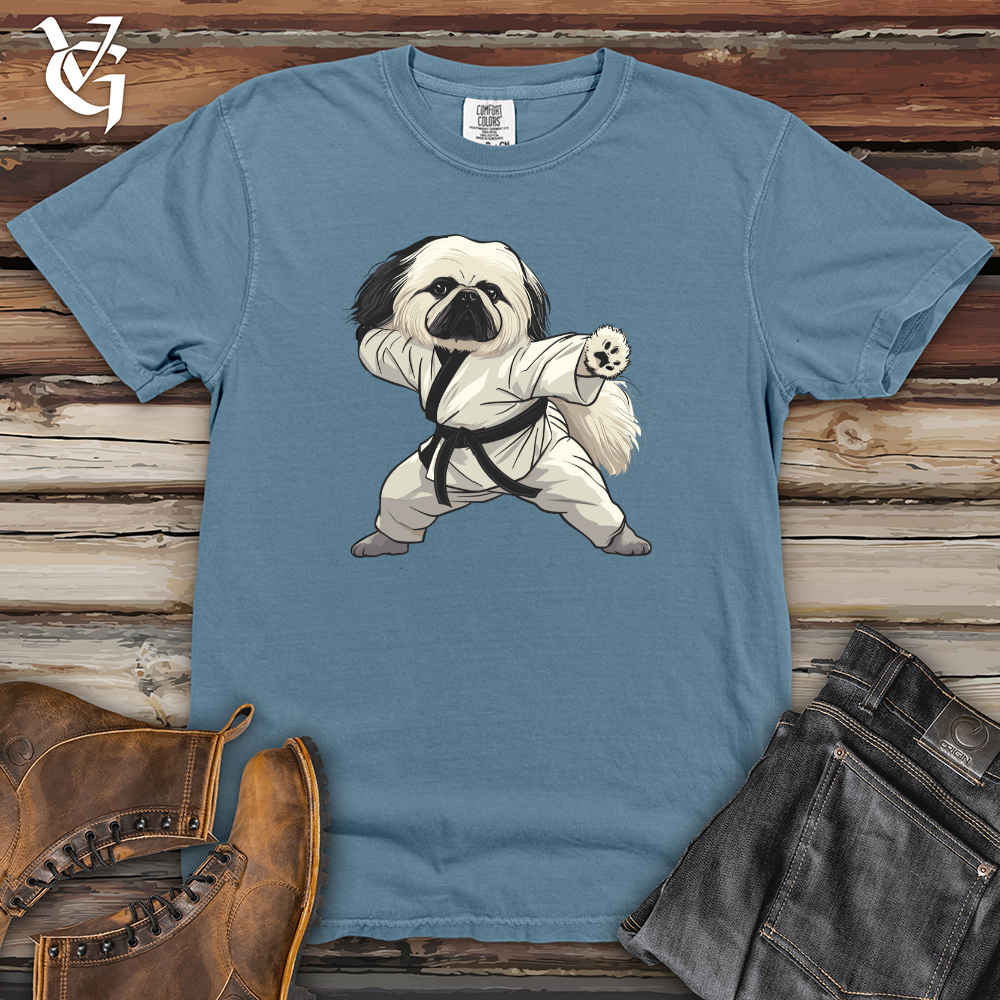 Viking Goods Karate Pekingese Power Heavy Cotton Comfort Colors Tee Blue Jean / L