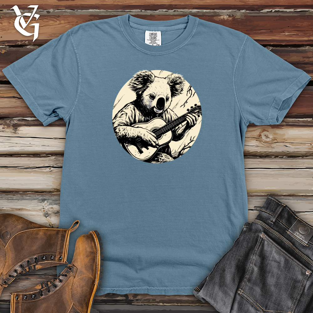 Viking Goods Koala Strumming Serenade Heavy Cotton Comfort Colors Tee Black / L