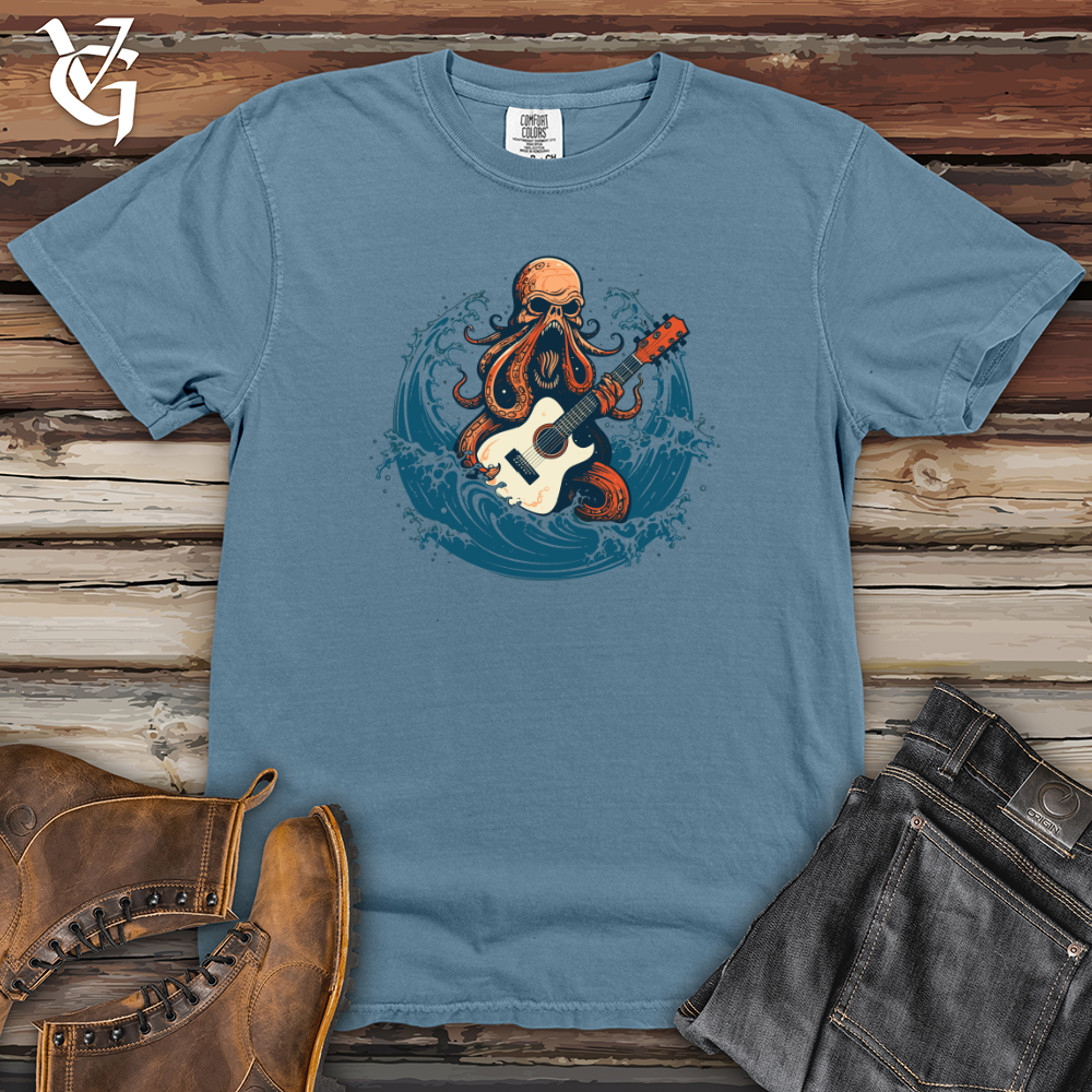 Viking Goods Kraken Strings Heavy Cotton Comfort Colors Tee Blue Jean / L