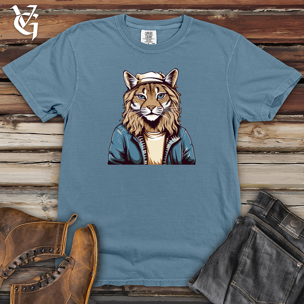 Viking Goods Lady Lynx Heavy Cotton Comfort Colors Tee Blue Jean / L