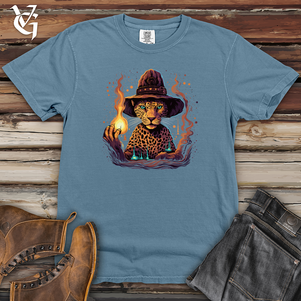 Viking Goods Leopard Mystic Flame Heavy Cotton Comfort Colors Tee Blue Jean / L