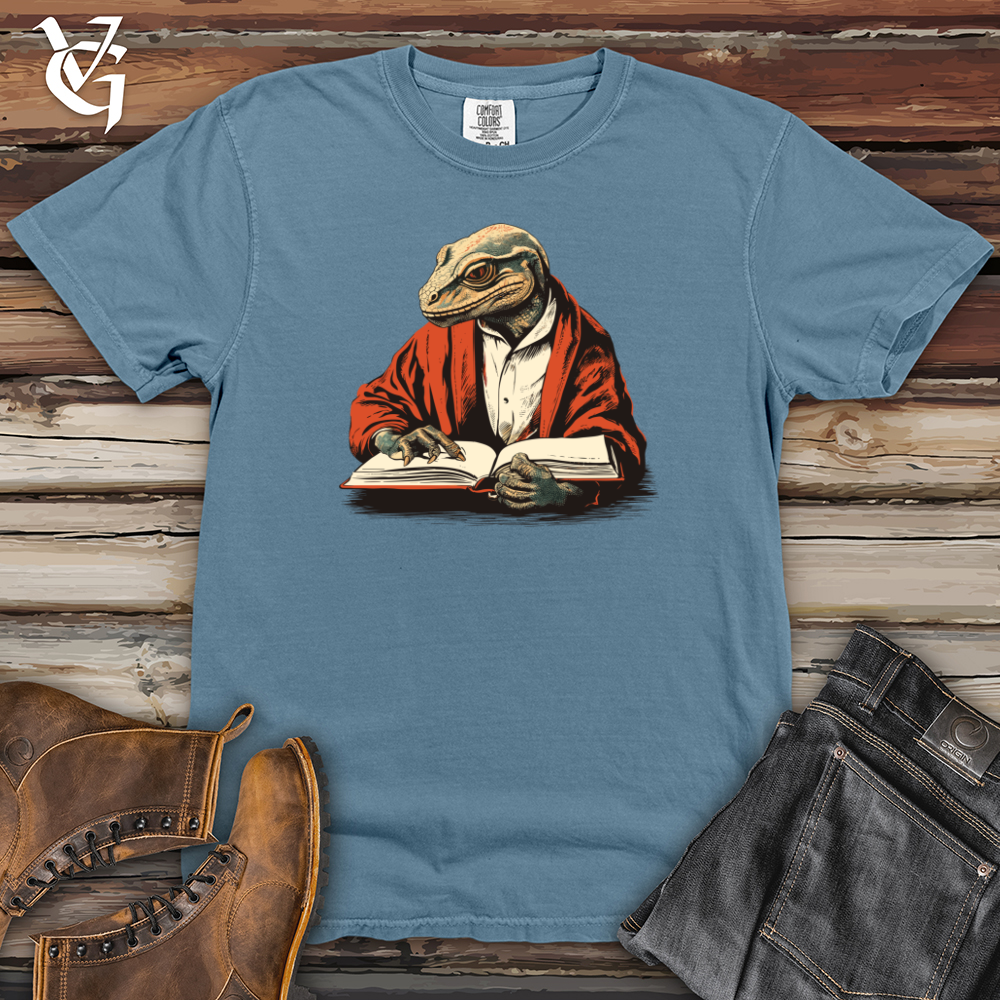Viking Goods Literary Lizard Delight Heavy Cotton Comfort Colors Tee Blue Jean / L