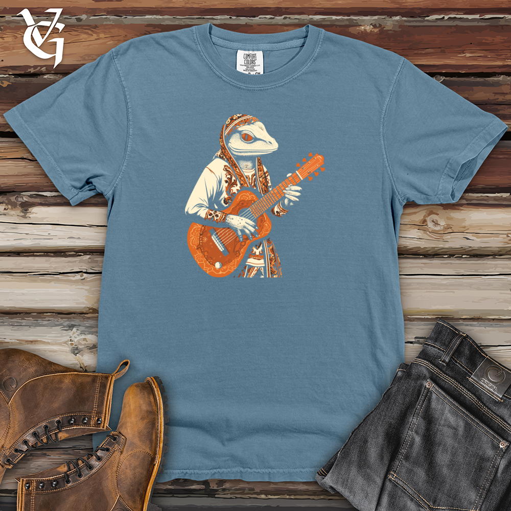 Viking Goods Lizard Desert Guitar Heavy Cotton Comfort Colors Tee Blue Jean / L