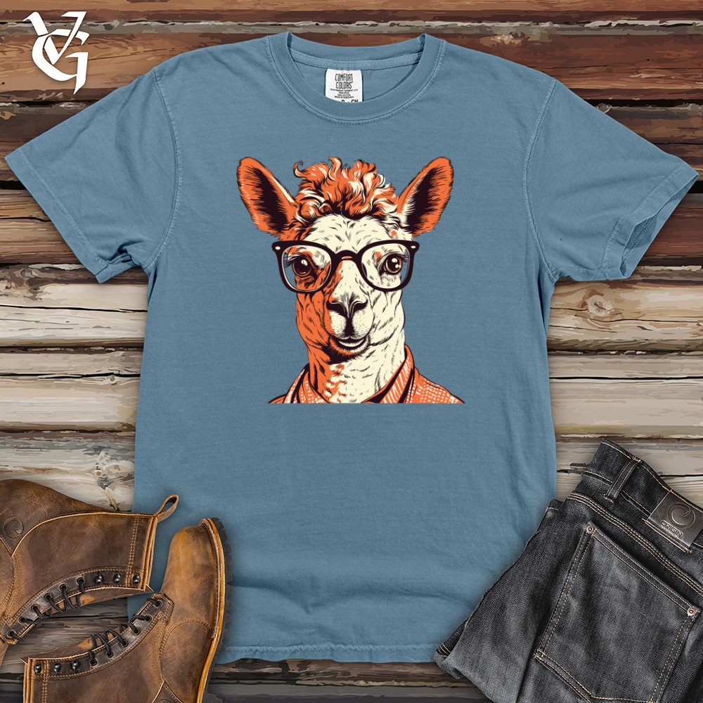 Viking Goods Llama Geek Chic Heavy Cotton Comfort Colors Tee Blue Jean / L