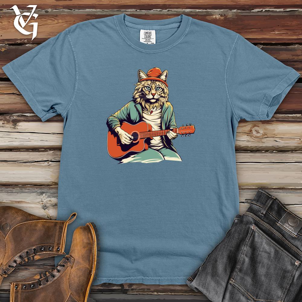 Viking Goods Lynx Guitar Lullabies Heavy Cotton Comfort Colors Tee Blue Jean / L