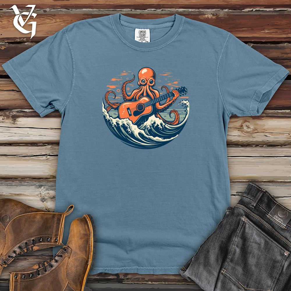 Viking Goods Melodic Tentacle Jammer Heavy Cotton Comfort Colors Tee Blue Jean / L