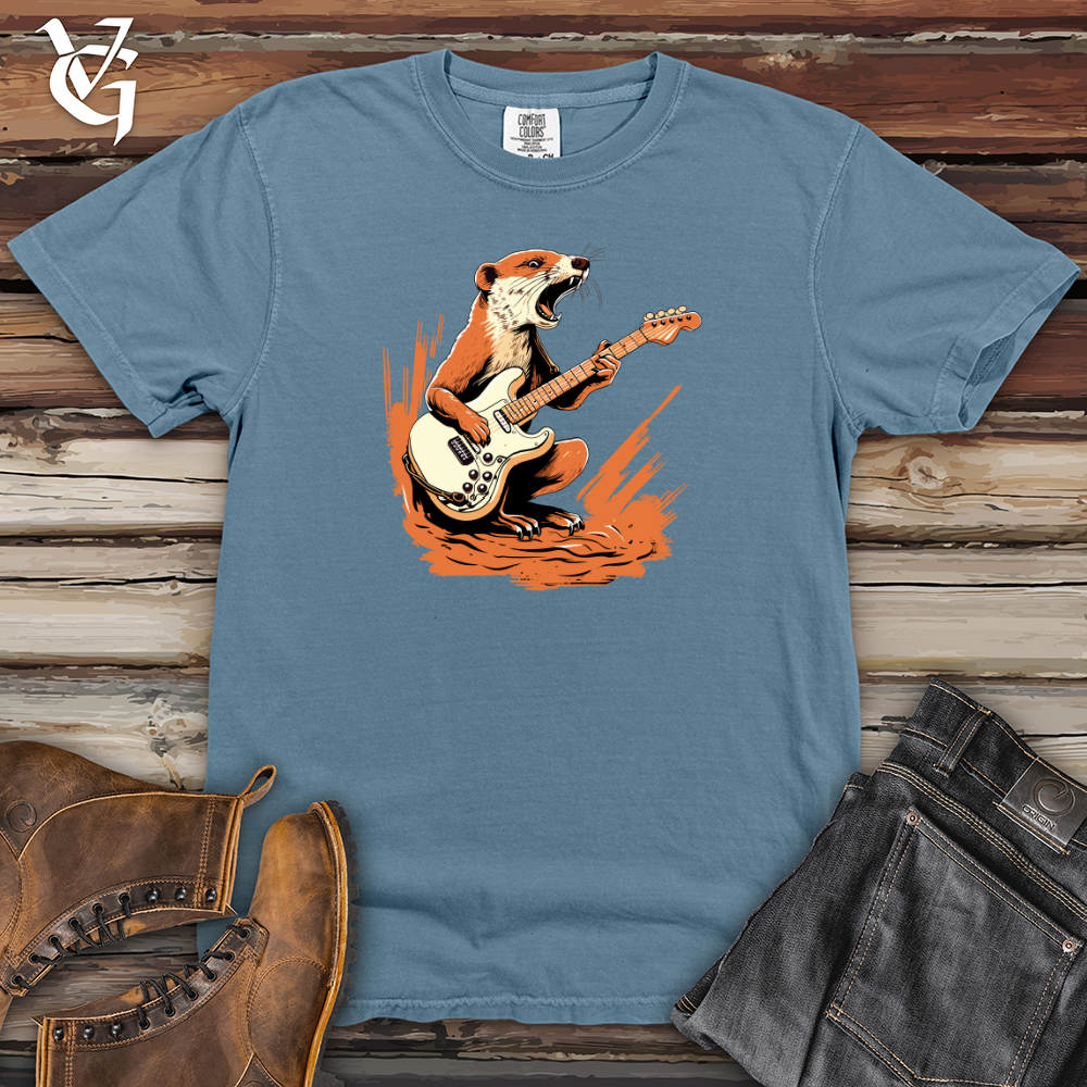 Viking Goods Mongoose Melody Guitar Rockout 01 Heavy Cotton Comfort Colors Tee Blue Jean / L