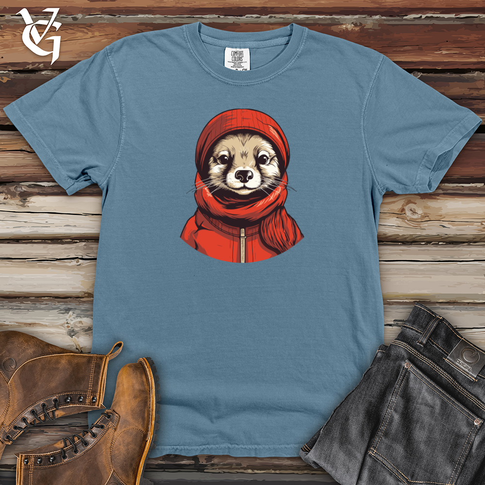 Viking Goods Mongoose Winter Beanie Cozy Style 01 Heavy Cotton Comfort Colors Tee Blue Jean / L