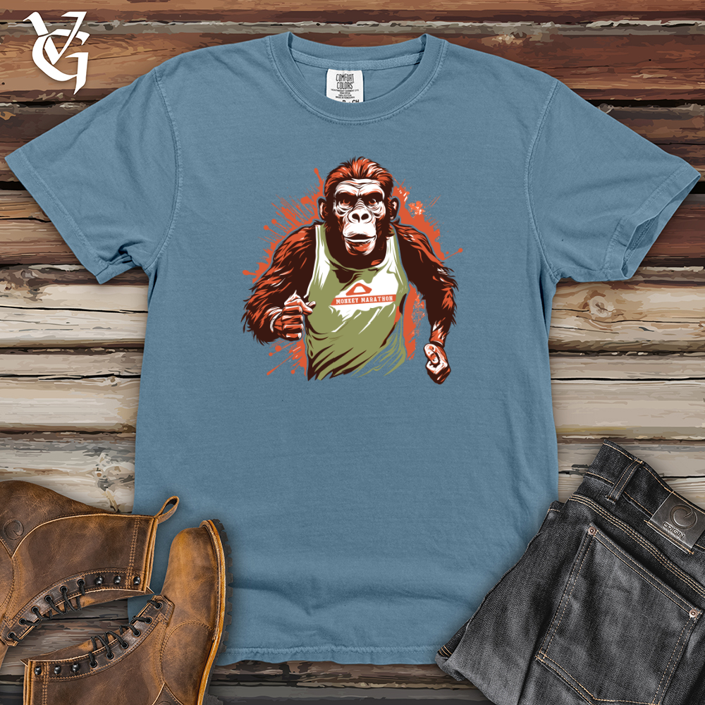 Viking Goods Monkey Marathon Heavy Cotton Comfort Colors Tee Blue Jean / L